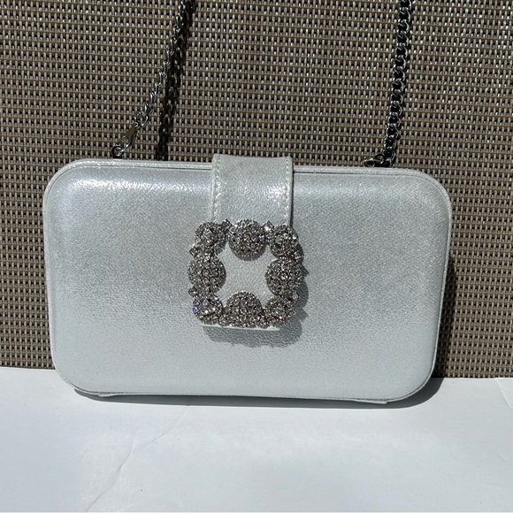 Silver Metallic Shoulder Bag - Picture 2 of 9